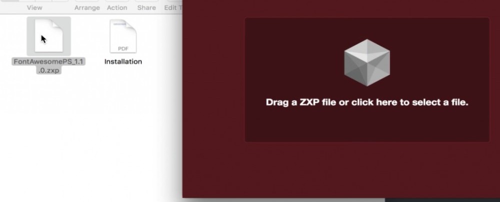 Font Awesome ZXP installer