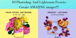 Photoshop And Lightroom presets and actions graphic