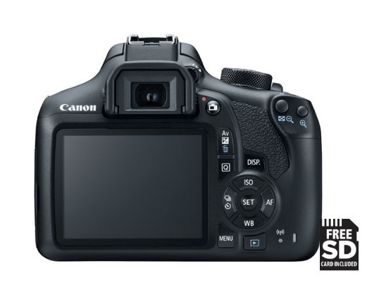 back view of canon revel T6